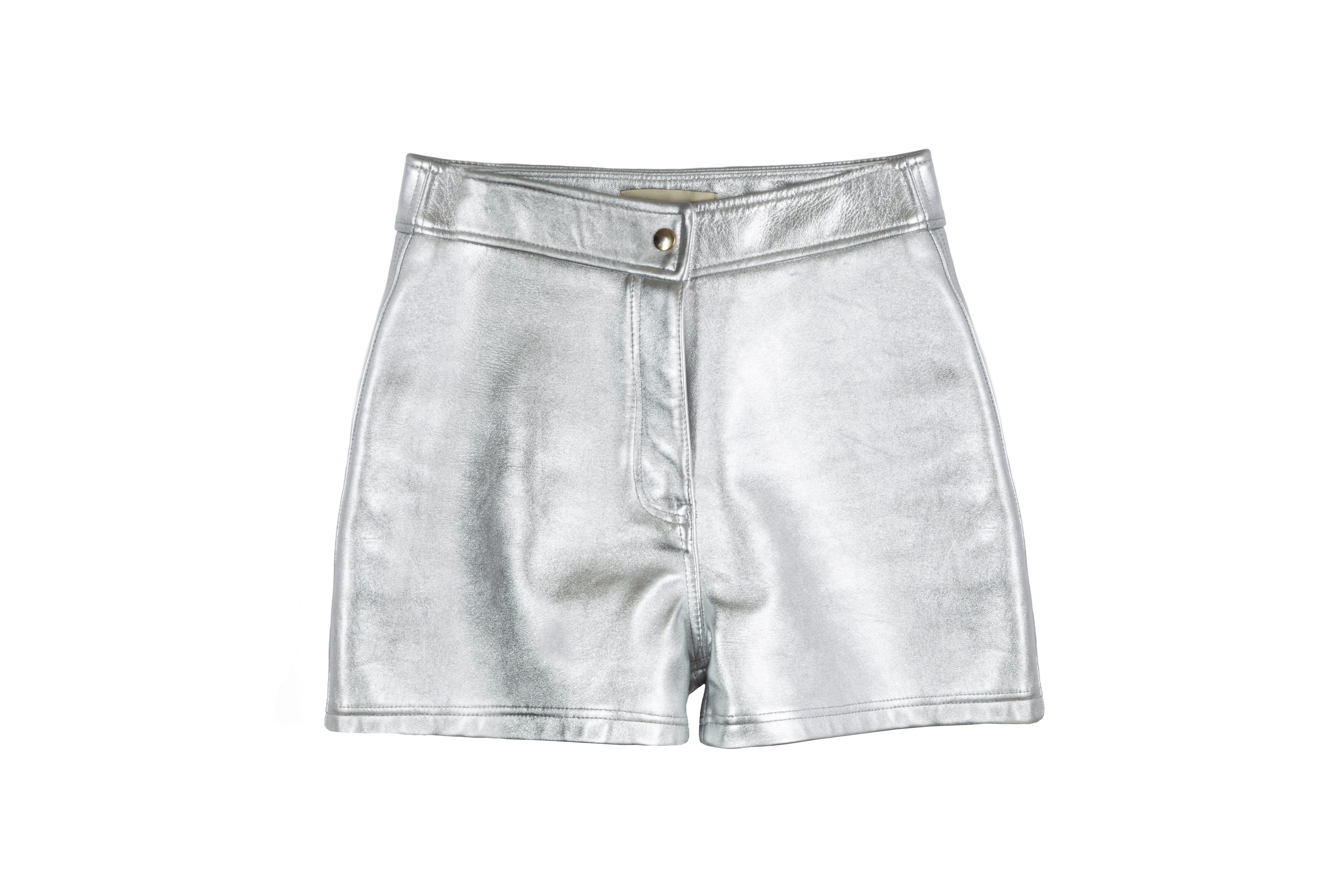 Silver Leather-Shorts – Paloma Lira - Main Image