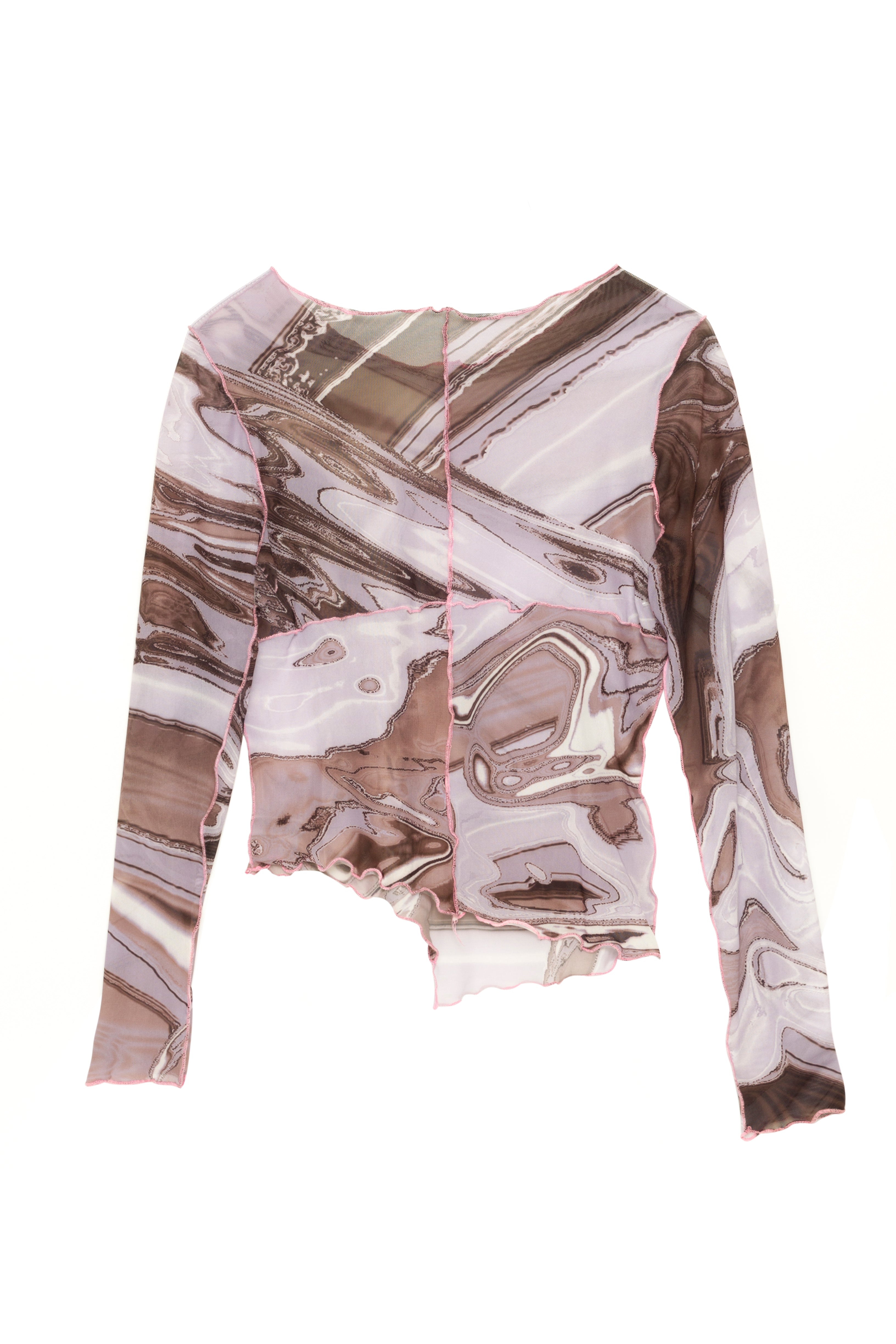 Grey Galaxy Mesh Top