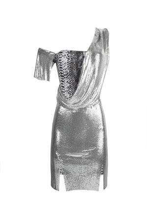 SAMPLE Silver Metal Dress