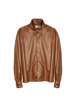 Brown Vynil Shirt