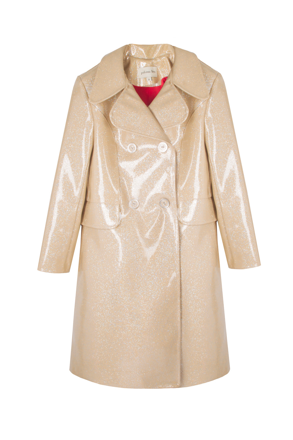 SAMPLE Glitter nude coat