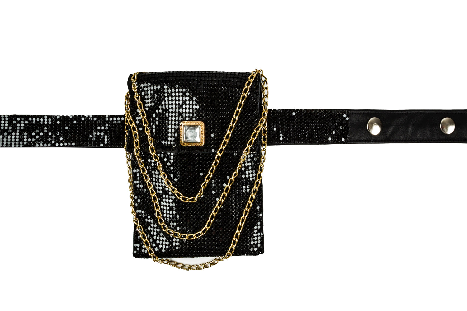 SAMPLE Black Chain Belt bag