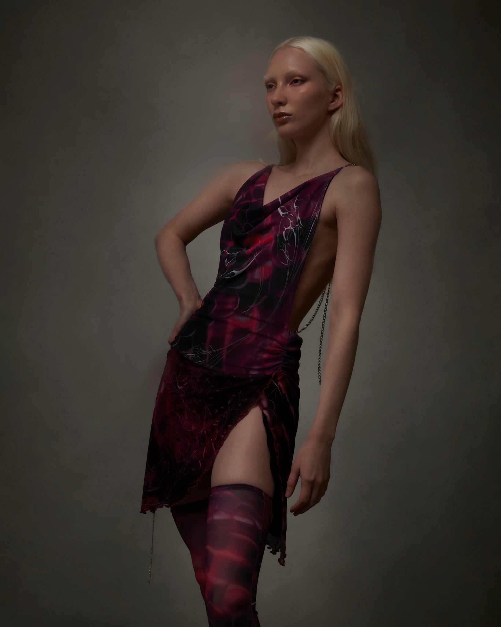 Snake Tattoo print dress