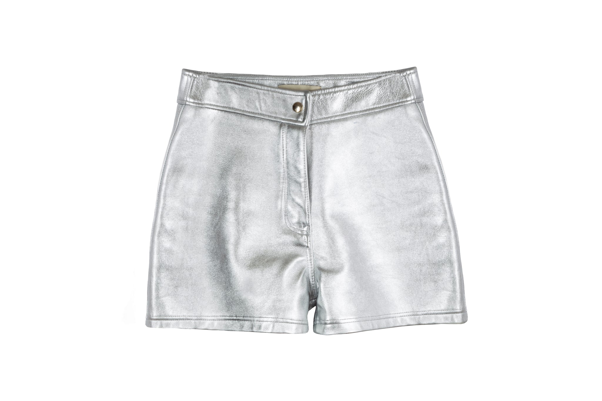 Silver Leather-Shorts