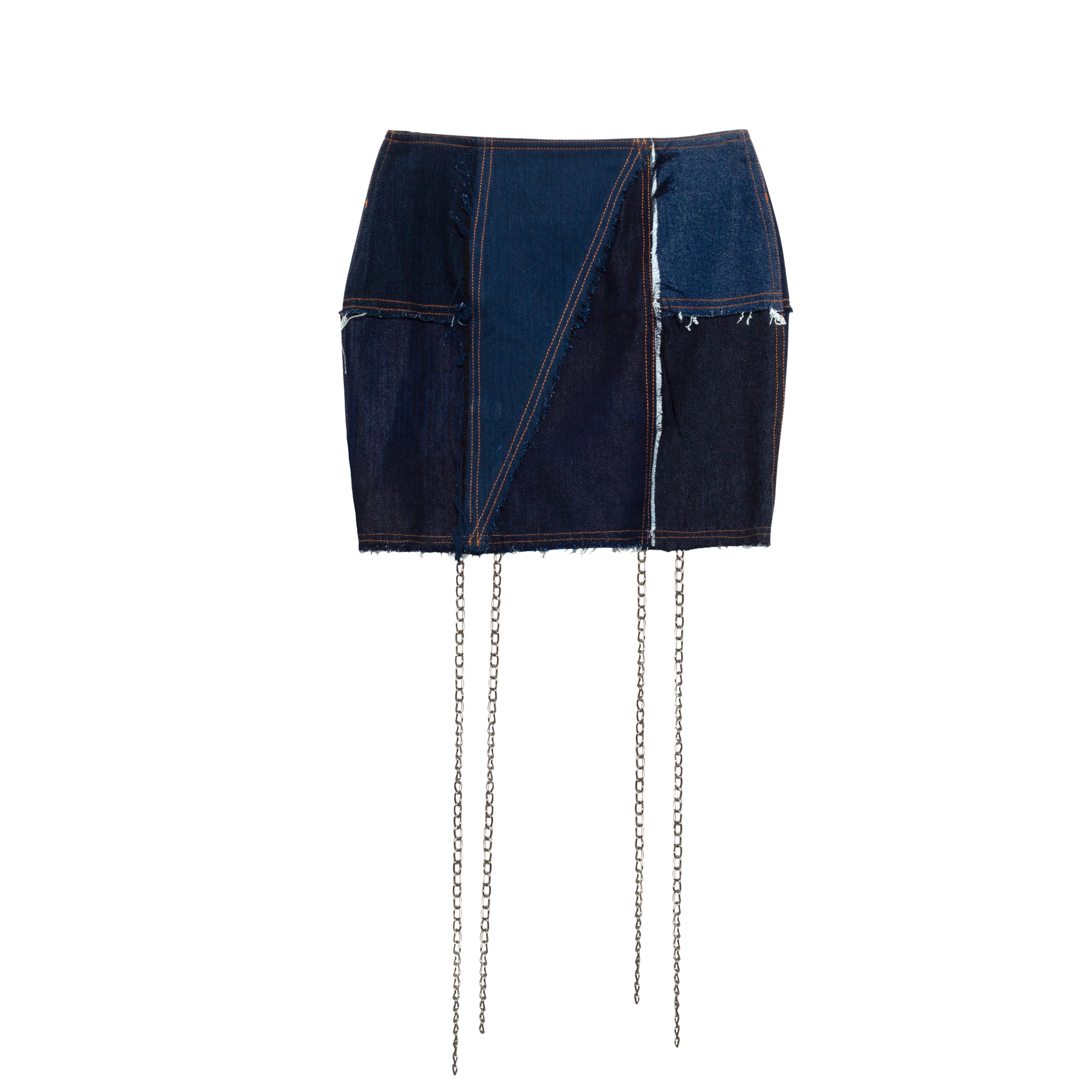 Upcycled Denim Patchwork Skirt