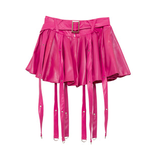 Pink Angel Leather Skirt